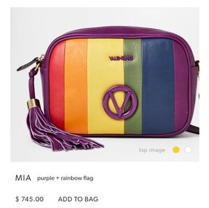 Slightly used Mario Valentino Mia purple + rainbow Bag